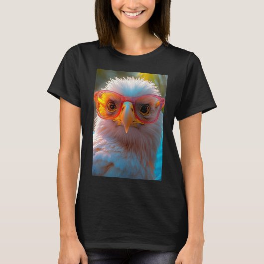 Cooler Adler mit Sonne Tシャツ (正面)