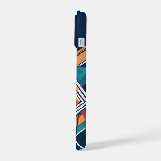 Cooler Junge, abstrakte dynamische Pop Kunst iPhone 15ケース (左側面)