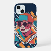 Cooler Junge, abstrakte dynamische Pop Kunst iPhone 15ケース (裏面)