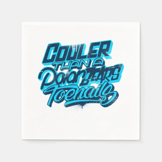 Cooler Than A Polar Bear's Toenails Classic  スタンダードカクテルナプキン (正面)