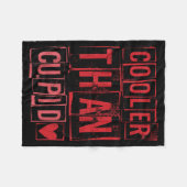 Cooler Than Cud Cute Valentine's Day Kids Boys Gir フリースブランケット (正面(横))