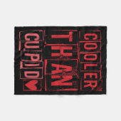 Cooler Than Cud Cute Valentine's Day Kids Boys Gir フリースブランケット (正面(横))