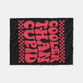 Cooler Than Cud Cute Valentine's Day Kids Boys Gir フリースブランケット (正面(横))