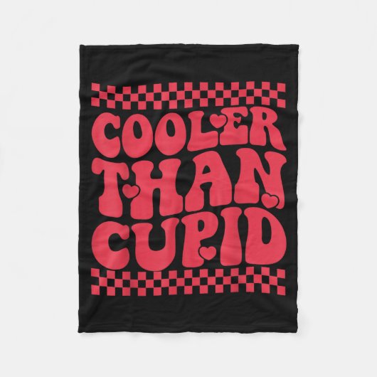 Cooler Than Cud Cute Valentine's Day Kids Boys Gir フリースブランケット (正面)