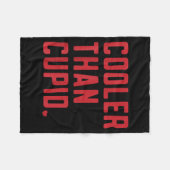 Cooler Than Cud Cute Valentine's Day Kids Boys Gir フリースブランケット (正面(横))