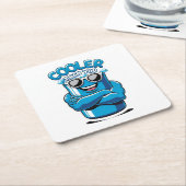 Cooler Than You – Funny Party Cooler Design スクエアペーパーコースター (アングル)