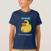 Cooler Than Your Average Duck Funny T-Shirt Tシャツ (正面)