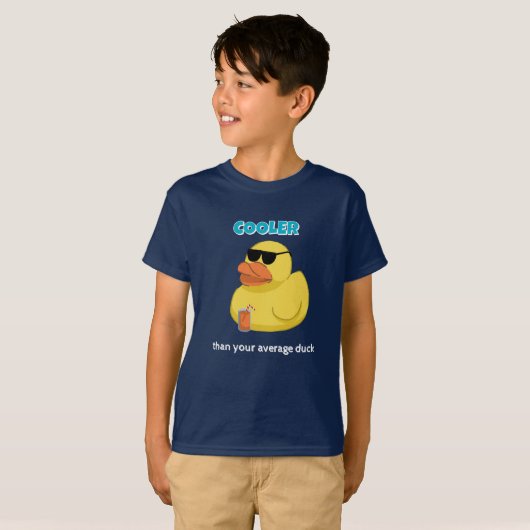 Cooler Than Your Average Duck Funny T-Shirt Tシャツ (正面フル)