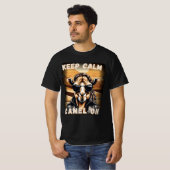 Cooles Kamel 'Keep Calm Camel On' Tシャツ (正面フル)
