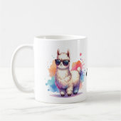 Cooles Llama mit Sonnenbrille コーヒーマグカップ (左)