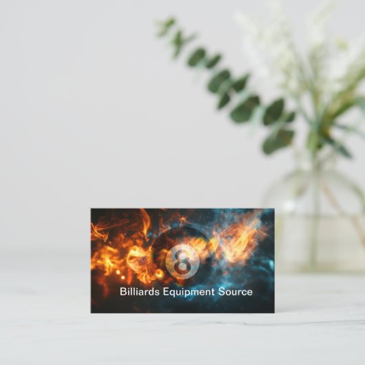 Coolest 8 Ball Billiards Business Cards 名刺 (スタンド正面)