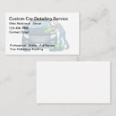 Coolest Car Wash Detailing Theme Business Cards 名刺 (正面/裏面)