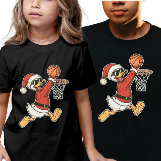 Coolest Christmas Sporty Duck Slam Dunk  トライブレンドＴシャツ