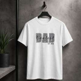 Coolest Dad Est. カスタムイヤー - お父さんへのギフト Tシャツ
