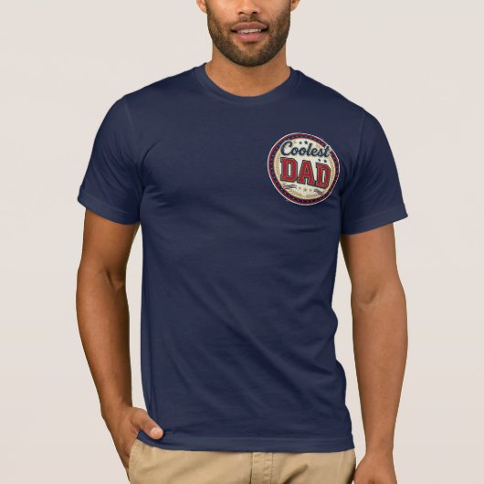 Coolest Dad Vintage Crest T-shirt Tシャツ (正面)