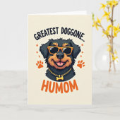 Coolest Dog Humom Card カード (黄色い花)