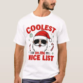 Coolest Grandpa on the Nice List | Modern Holiday Tシャツ (正面)