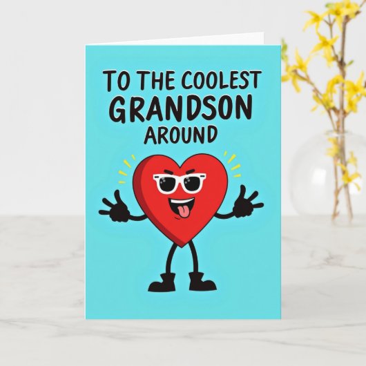 Coolest Grandson Ever Card カード (黄色い花)