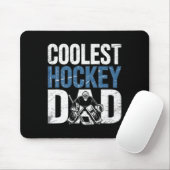 Coolest Hockey Dad Funny Sport Father Support Hock マウスパッド (マウス)