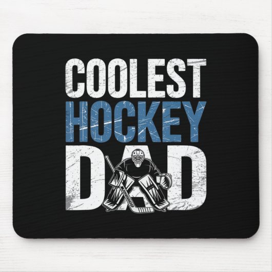 Coolest Hockey Dad Funny Sport Father Support Hock マウスパッド (正面)