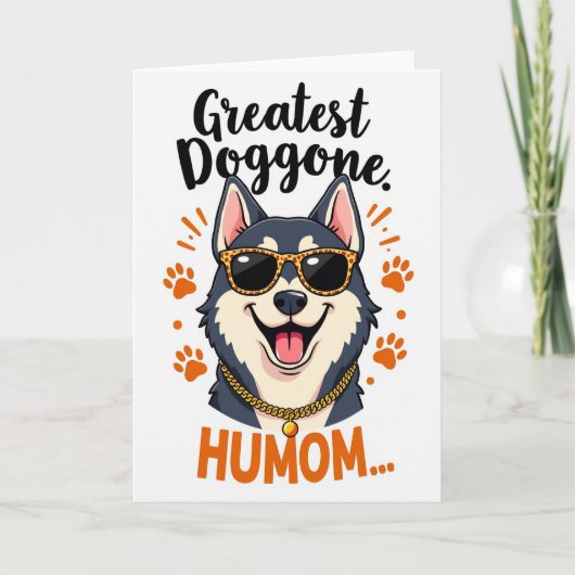 Coolest Humom Dog Illustration Card カード (正面)