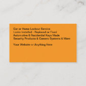 Coolest Locksmith Service Modern Business Cards 名刺 (裏面)