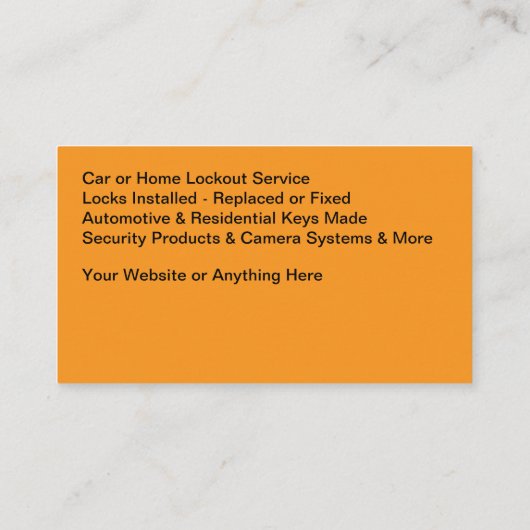 Coolest Locksmith Service Modern Business Cards 名刺 (裏面)
