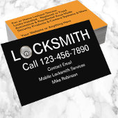 Coolest Locksmith Service Modern Business Cards 名刺