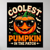 Coolest Pumpkin In The Patch Groovy Halloween For  ポスター (正面)