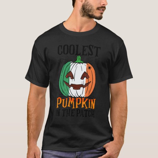 Coolest Pumpkin In The Patch Ireland Flag Jack Ou2 Tシャツ (正面)