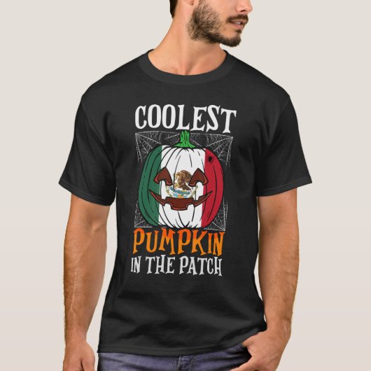Coolest Pumpkin In The Patch Mexican Flag Jack Ou2 Tシャツ (正面)