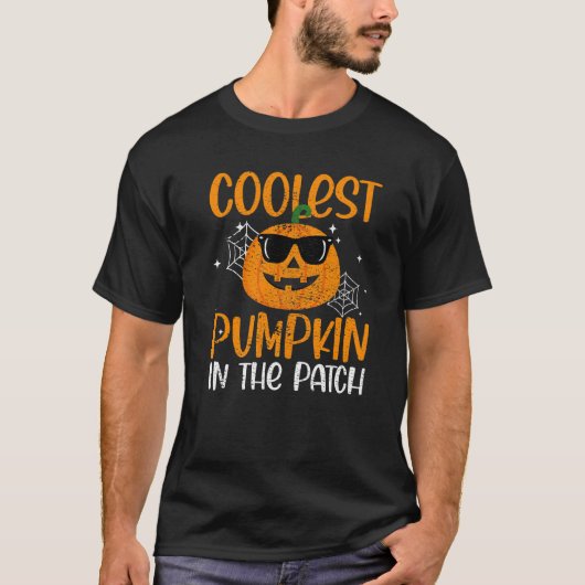 Coolest Pumpkin In The Patch Pumpkin Sunglass  His Tシャツ (正面)
