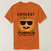 Coolest Pumpkin In The Patch Pumpkin With Sunglass Tシャツ (デザイン正面)