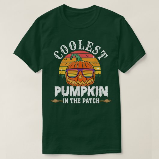 Coolest Pumpkin In The Patch Sunset Vintage  Tシャツ (デザイン正面)