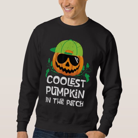Coolest Pumpkin In The Patch Toddler Boys Hallowee スウェットシャツ (正面)