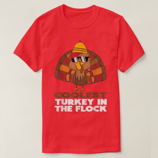 Coolest Turkey In The Flock Toddler Boys Thanksgiv Tシャツ (デザイン正面)