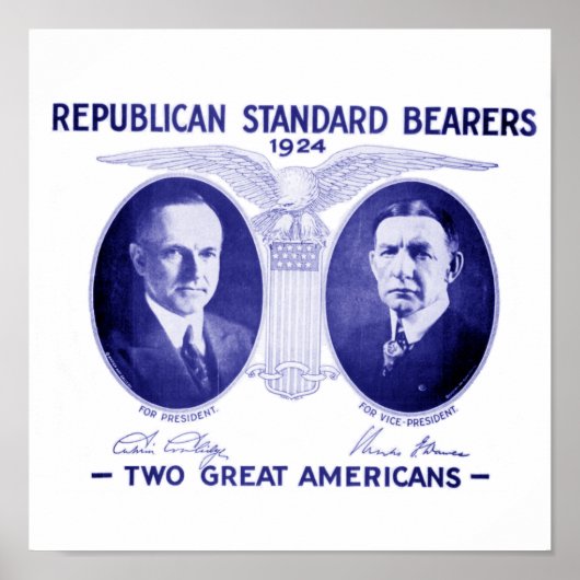 Coolidge-Dawes 1924フレームのポスター ポスター (正面)