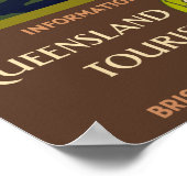 Coolness Queensland来 Australiaまでのヴィンテージ ポスター (角)
