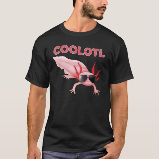 Coolotlクールアクソロテルピンクサラマンダーキッズママパパ Tシャツ (正面)