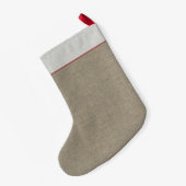 Coonhoundのシルエットフェイクなリネン犬の休日のクリスマス スモールクリスマスストッキング (裏面 (吊り時))