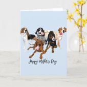 Coonhoundの母の日 カード (黄色い花)