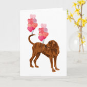 Coonhound愛気球 カード (黄色い花)