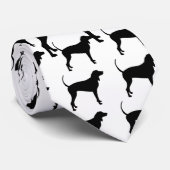 Coonhound犬(黒) ネクタイ (ロール)