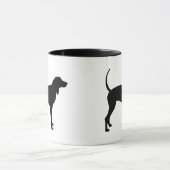 Coonhound犬(黒) マグカップ (中央)