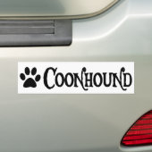 Coonhound (pawprintとの海賊スタイル) バンパーステッカー (車上)