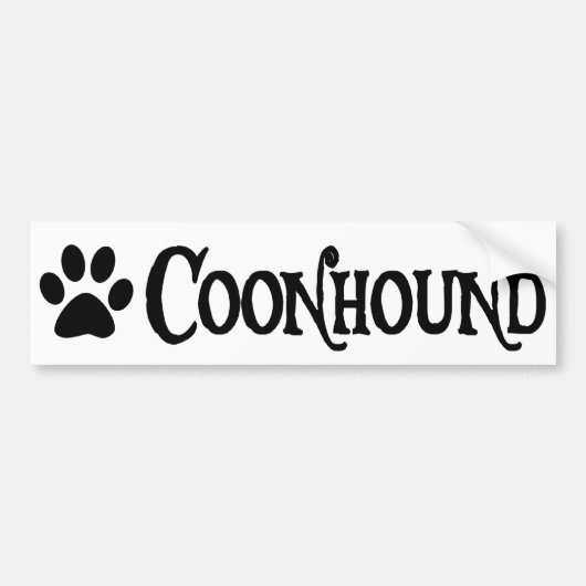 Coonhound (pawprintとの海賊スタイル) バンパーステッカー (正面)