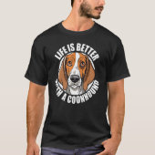 Coonhound   With a Coonhound  Dog Tシャツ (正面)