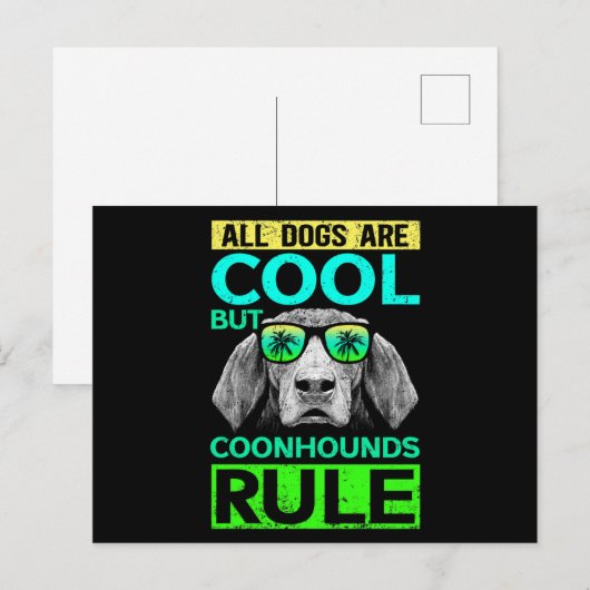 Coonhounds Rule Dog Owner Coonhound ポストカード (正面/裏面)