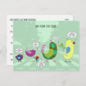 Coopの動く発表テンプレートを飛んだ 案内ポストカード (正面/裏面)