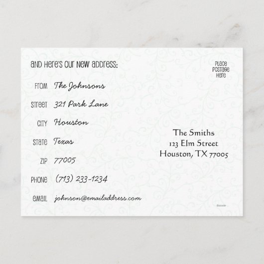 Coopの動く発表テンプレートを飛んだ 案内ポストカード (裏面)